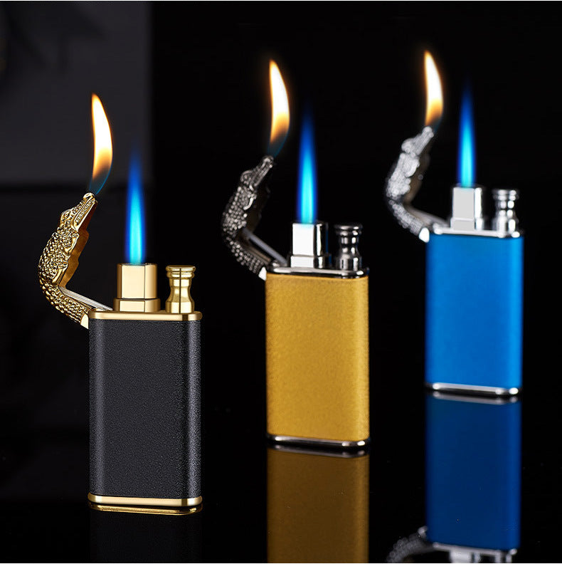 Dual Flame Crocodile Lighter