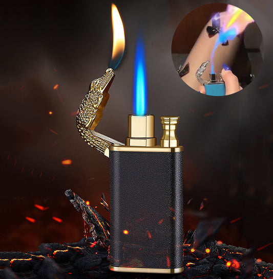 Dual Flame Crocodile Lighter